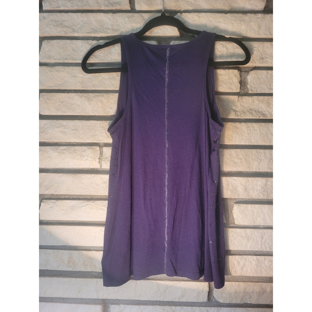 US Size M Womens Express Purple Tank Top With Rhinestones Layer Piece For Winter
